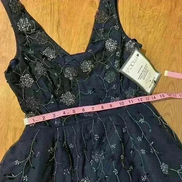 NWT Adrianna Papell Womens Sleeveless Tea Length Floral Sequin Cocktail Dress 4P - Picture 8 of 16
